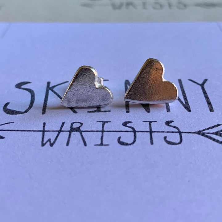Large Heart Studs