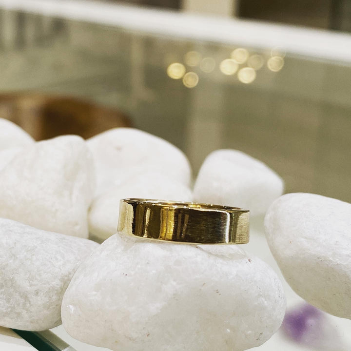 Gold Flat Band Wedding Ring