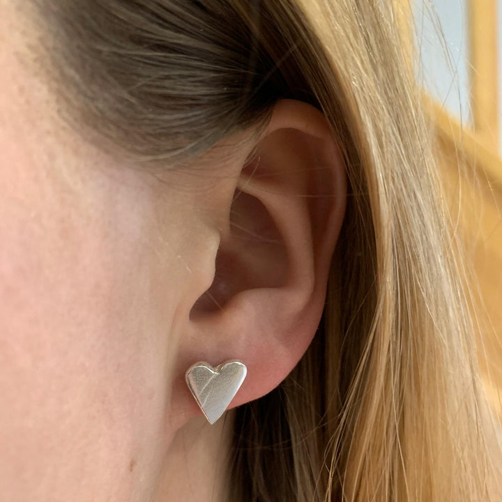 Large Heart Studs