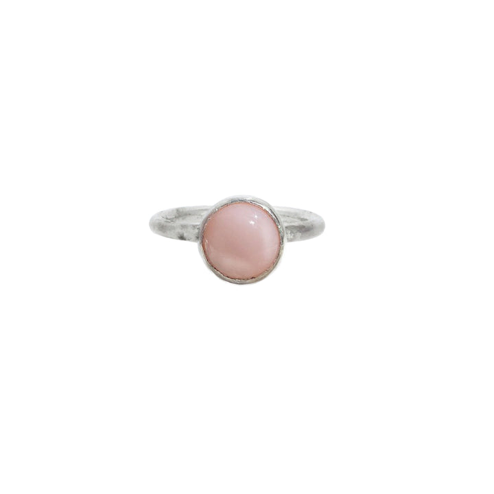 The Pink Opal Moon Ring