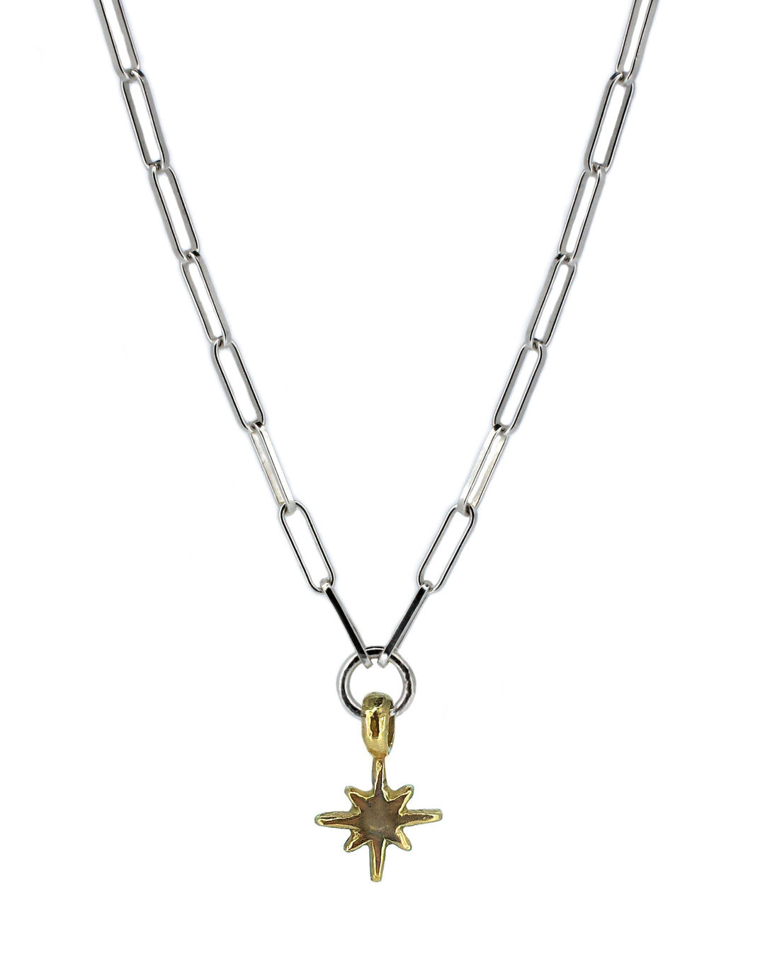 gold North Star trace chain necklace