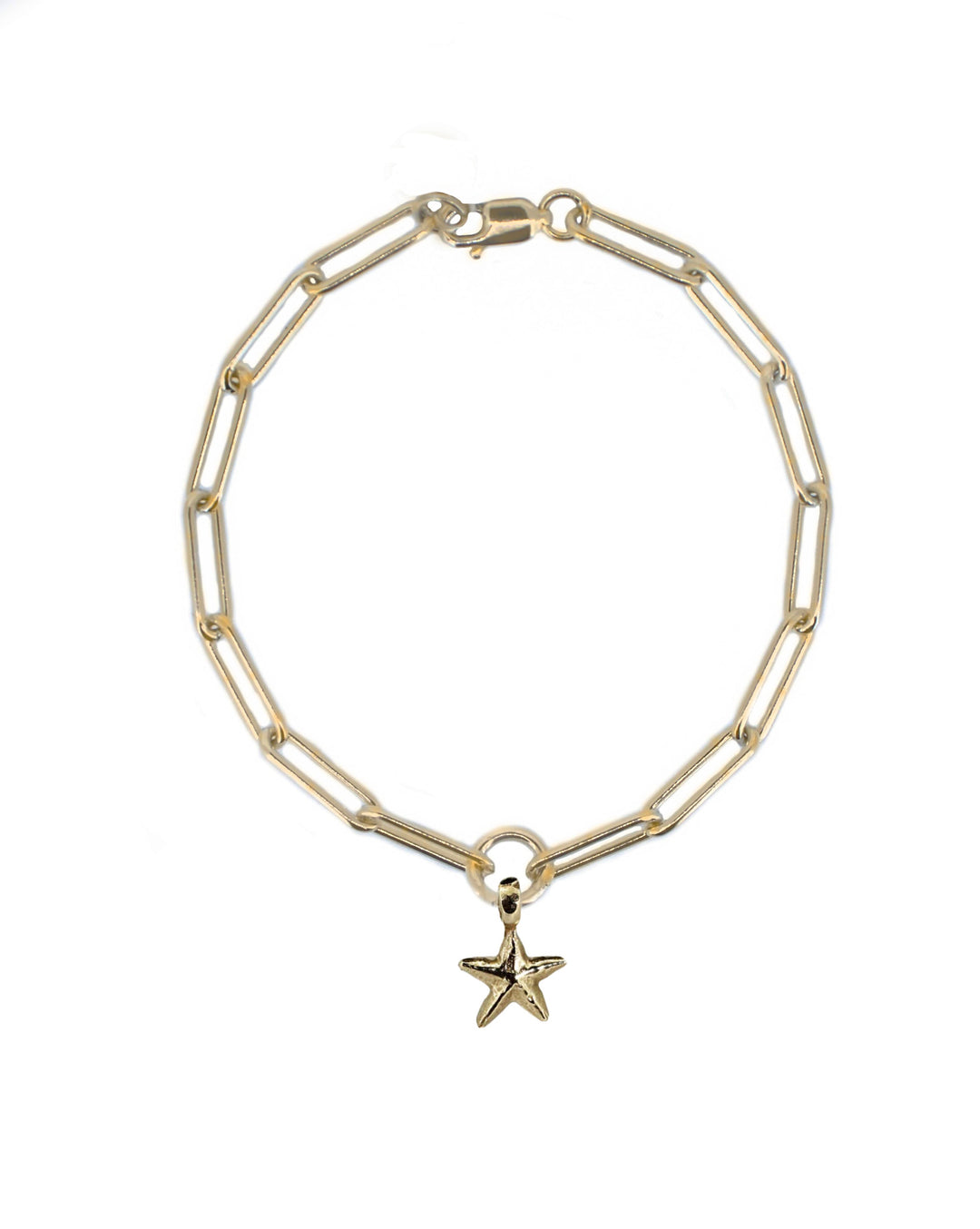 Gold Starfish on Gold Trace Chain Bracelet