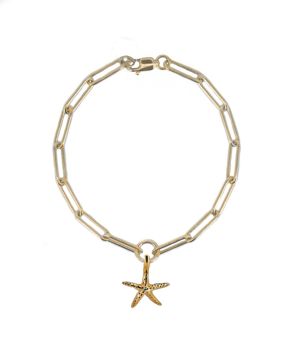 Gold True Starfish on Gold Trace Chain Bracelet