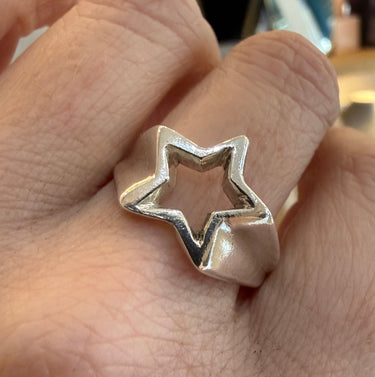 Open Star Signet Ring