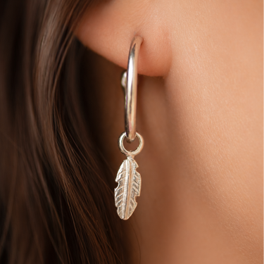 Baby Feather Hoops