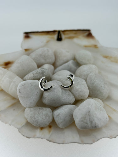 Crescent Moon Studs