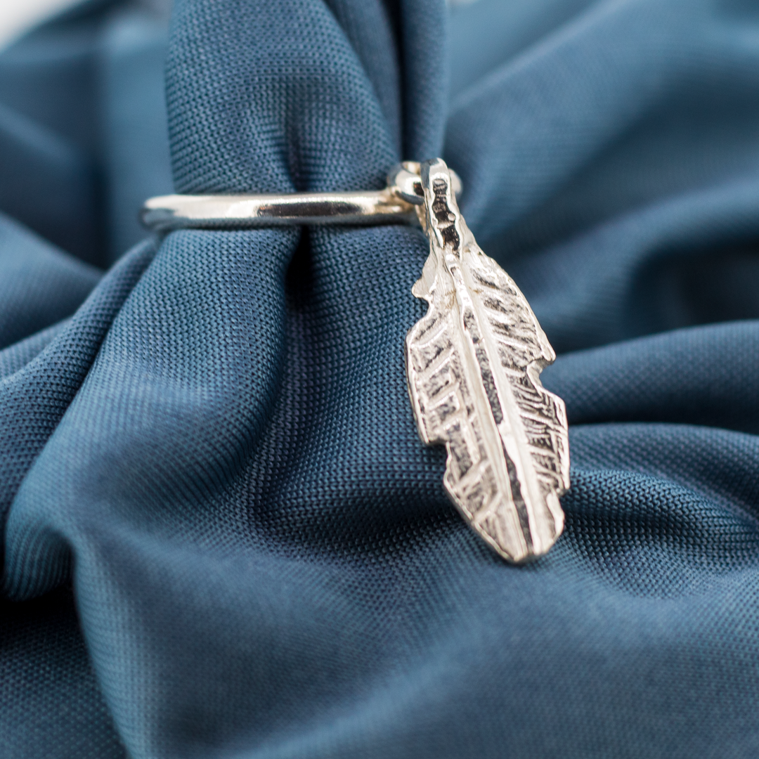 Feather Dangle Ring