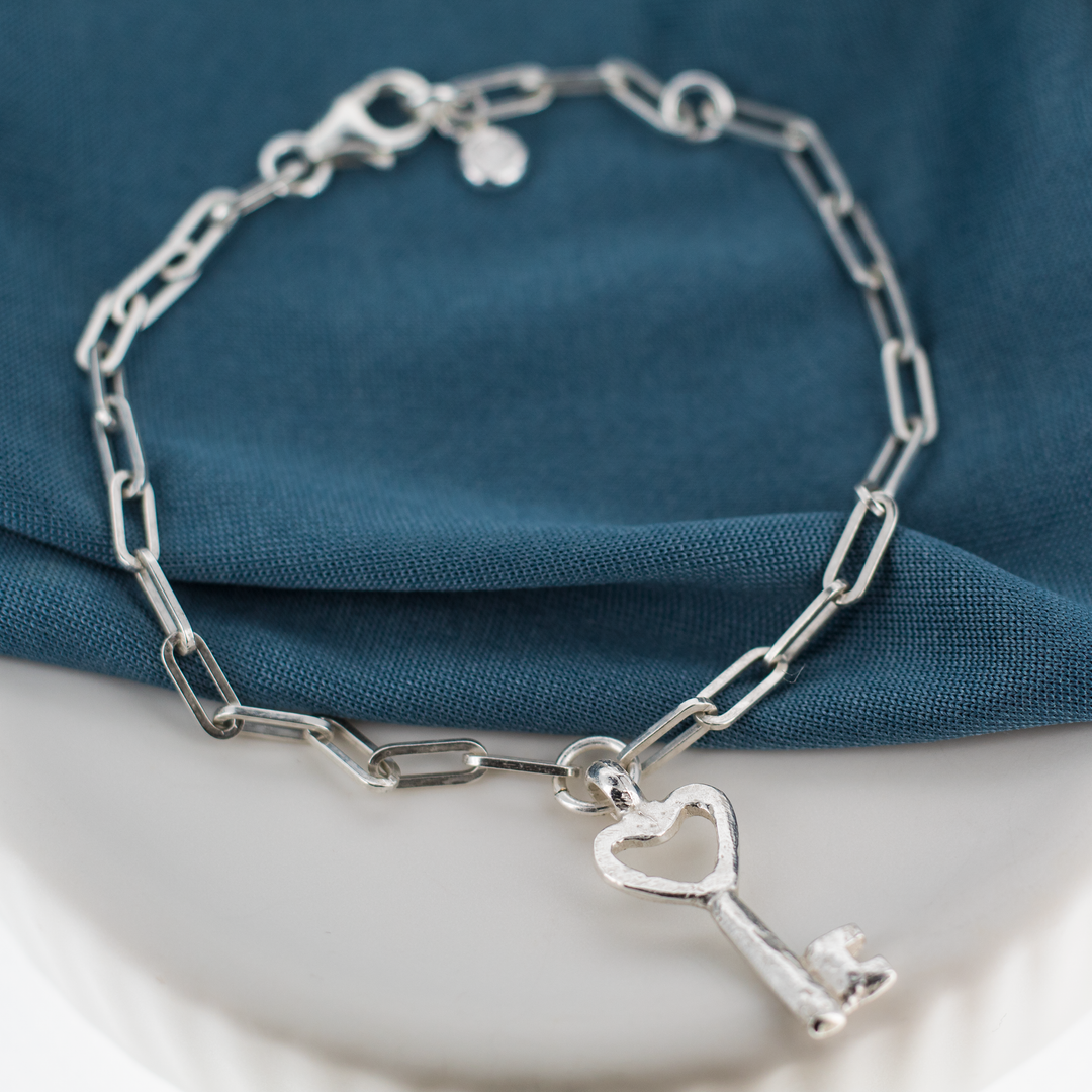Key to my Heart  Trace Chain Bracelet