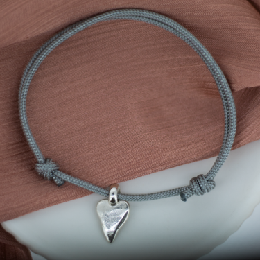 Heart Charm Rope Bracelet