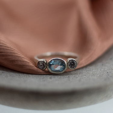 Aquamarine Trilogy Ring