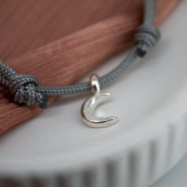 Crescent Moon Rope Bracelet