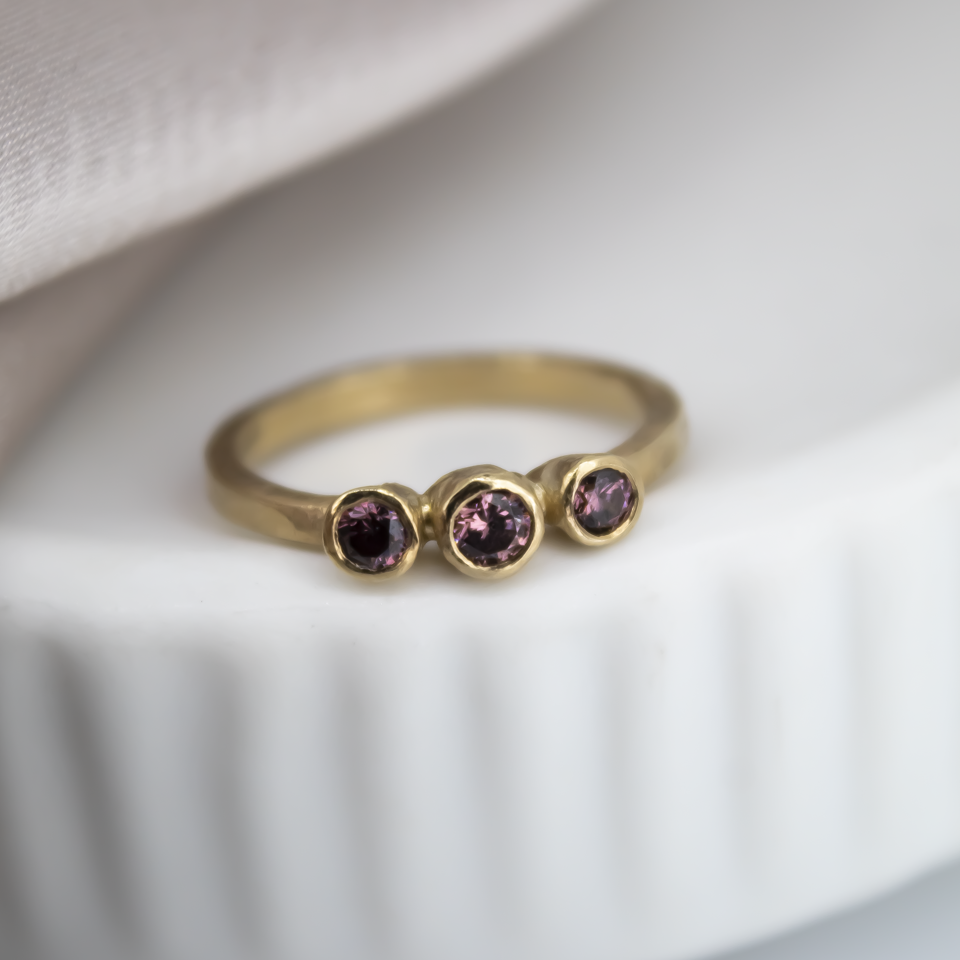 Gold Morganite Trilogy Empire Ring – Skinny Wrists