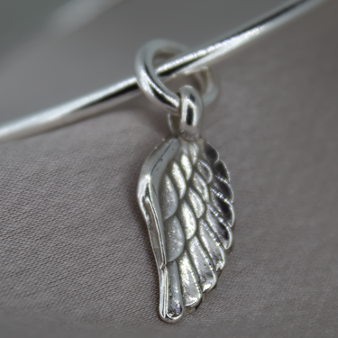 Angel Wing Charm Bangle