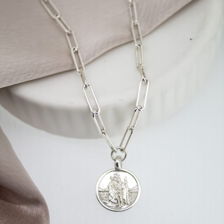 St Christopher Trace Chain Necklace