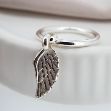 Angel Wing Dangle Ring