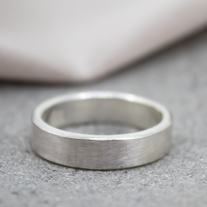 Unisex Brushed Band Ring