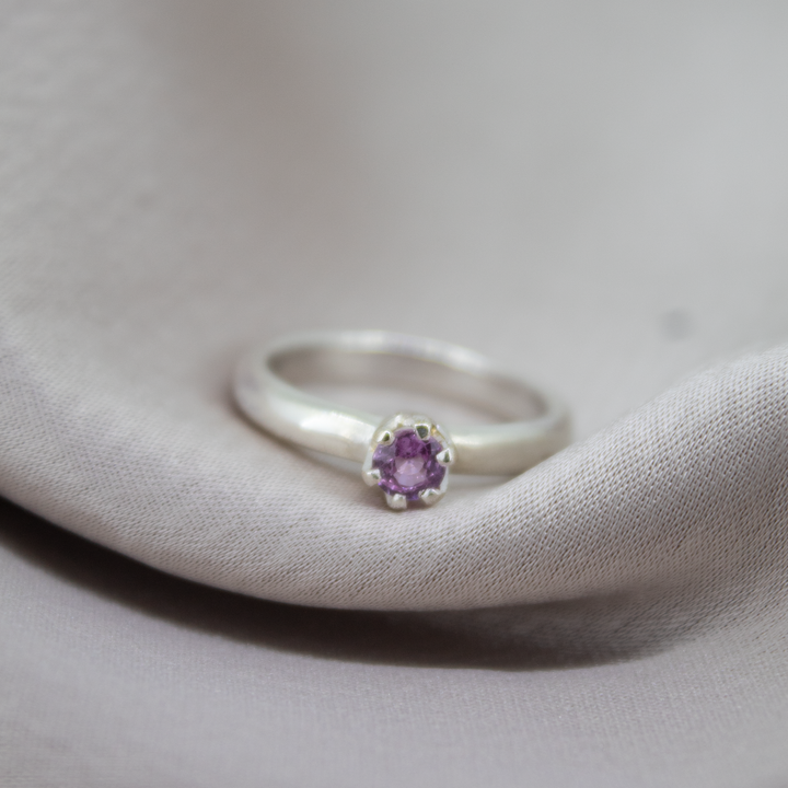 Pink Sapphire Solitaire