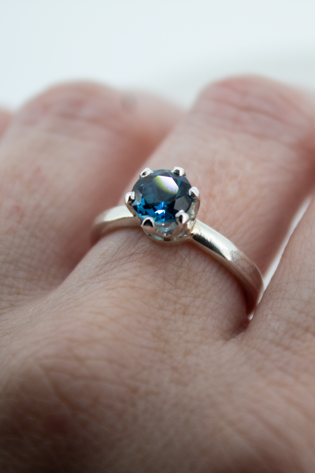 6mm London Blue Topaz Solitaire Ring