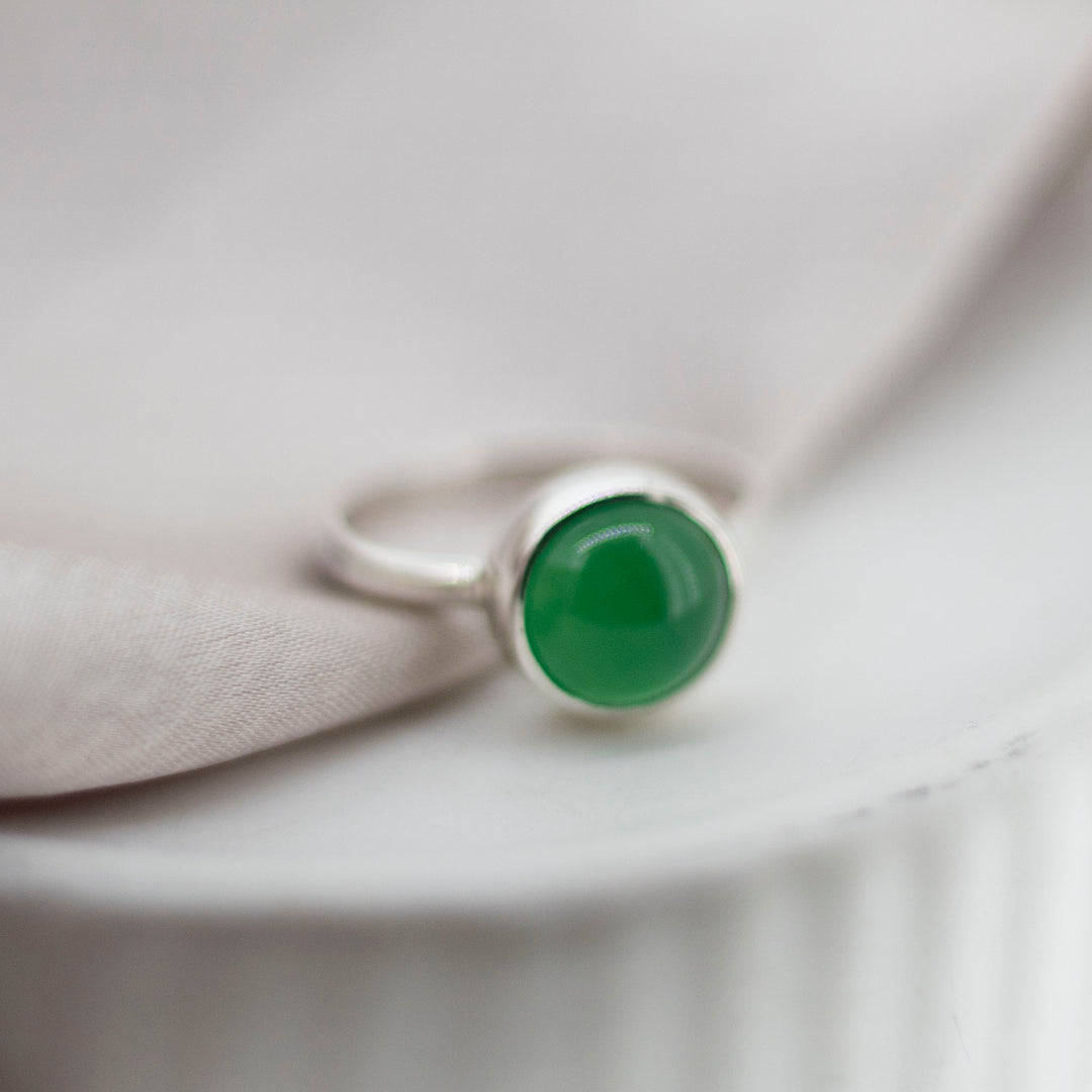 Aventurine Moon Ring