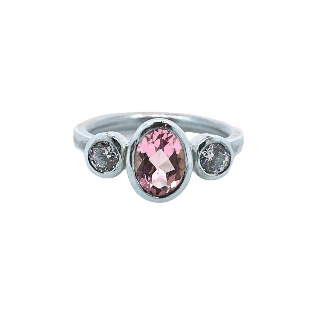 Oval Morganite Trilogy Empire Ring