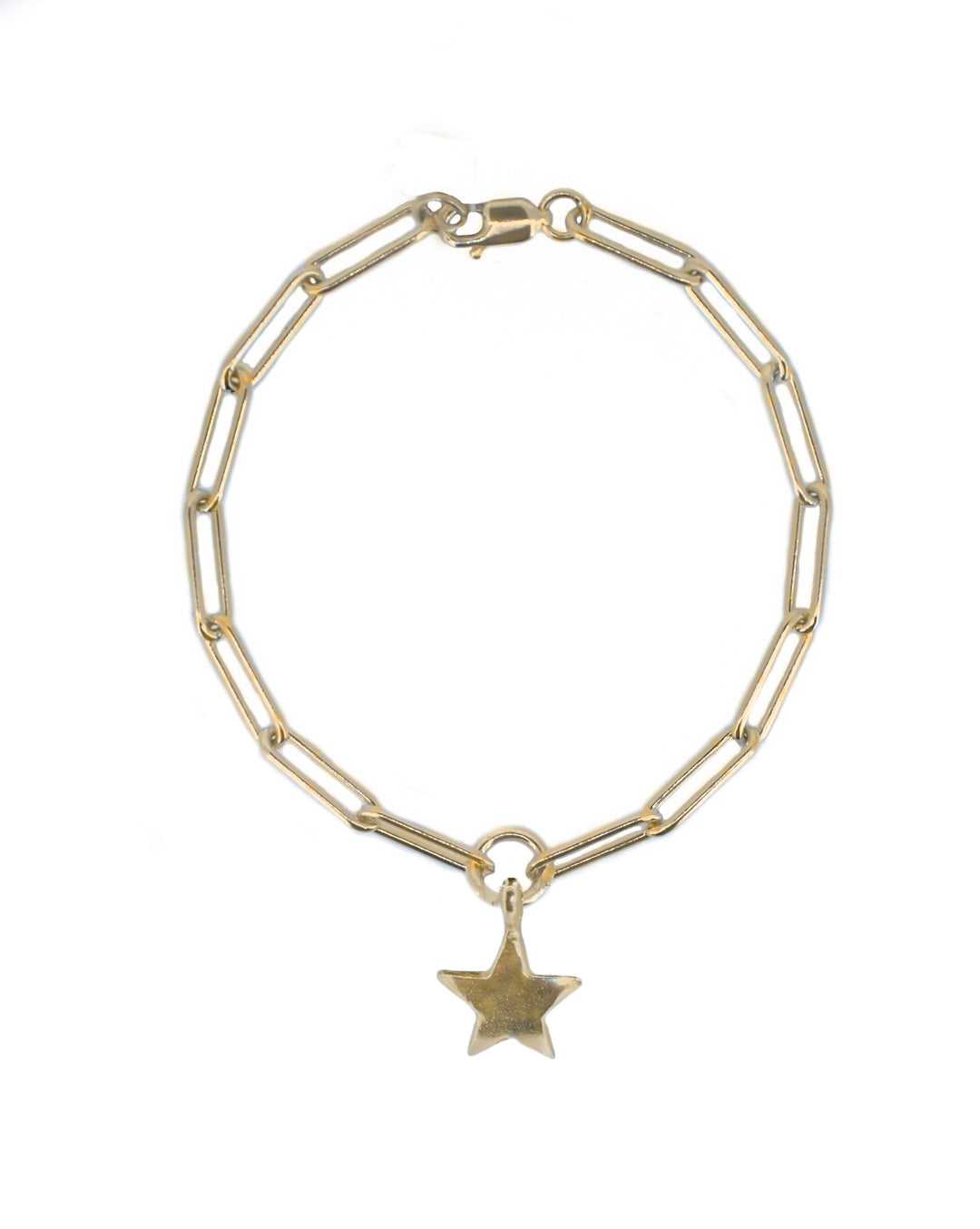 Gold Star on Gold Trace Chain Bracelet