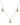 Silver & Gold 3 Starfish Necklace