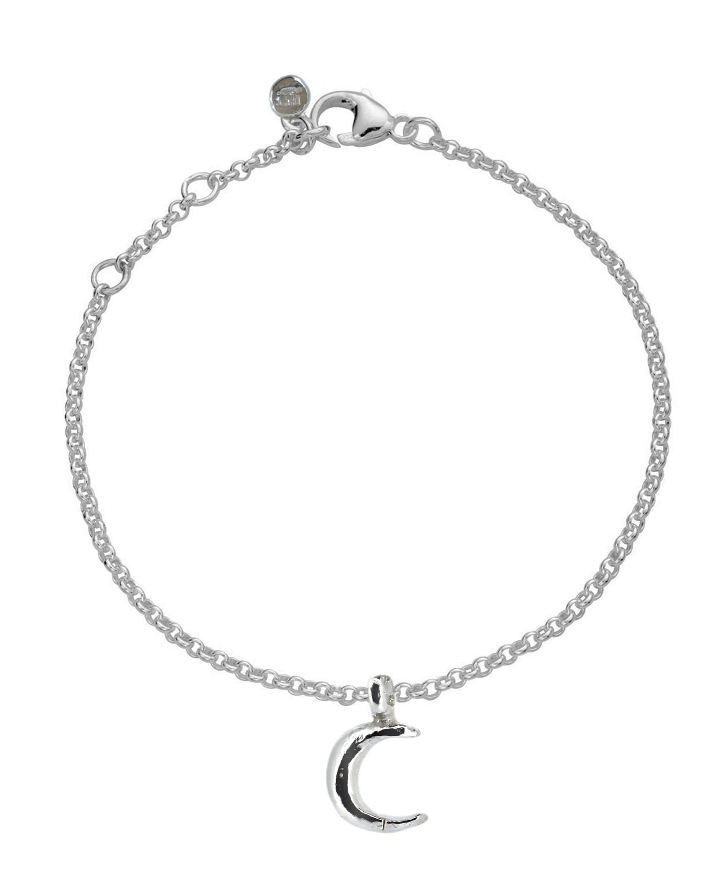 Buy Silver Crescent Moon Star Bracelet in Silver Bracelets