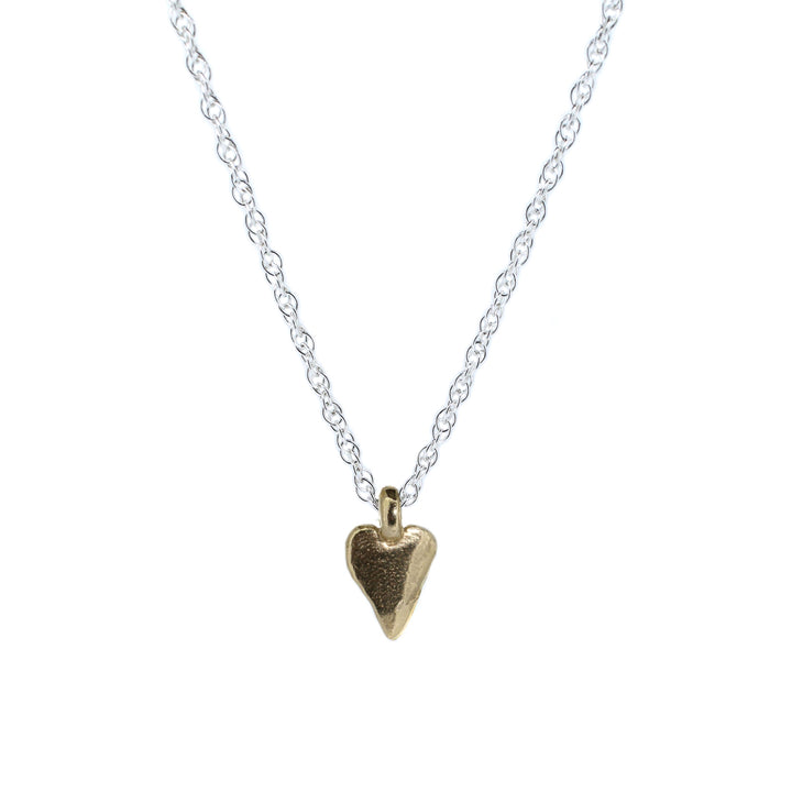 Gold Heart Charm Rope Chain Necklace