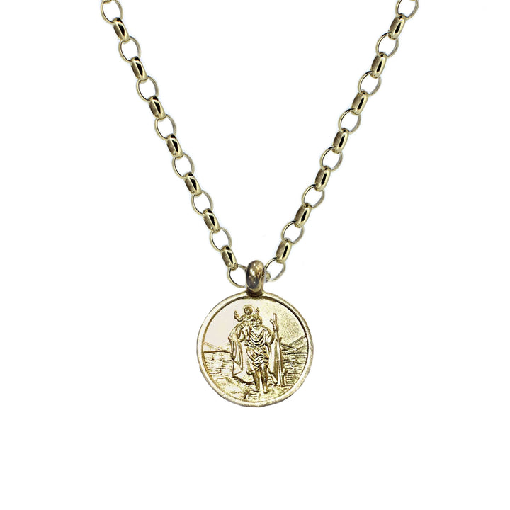 Gold St Christopher Necklace