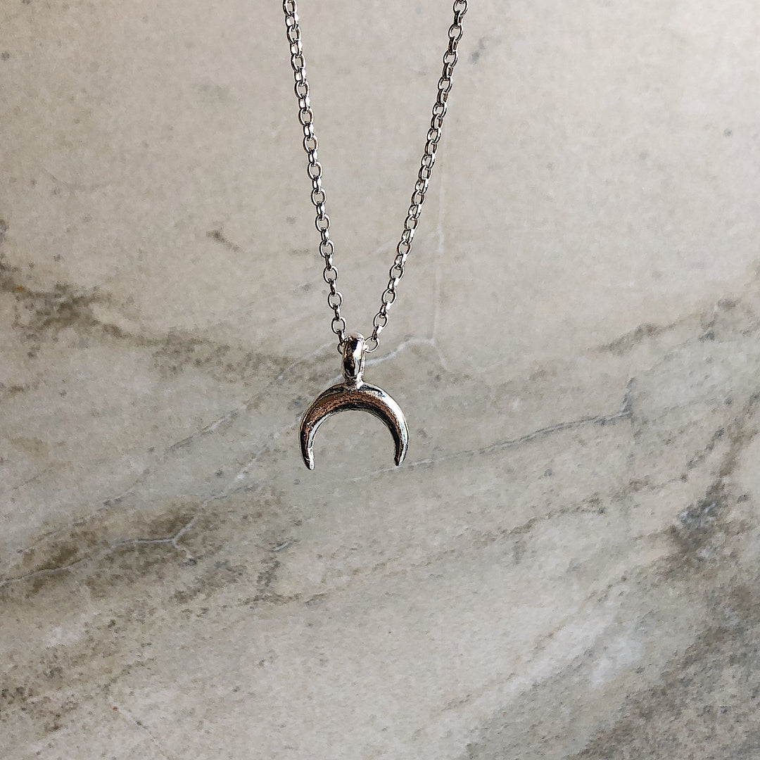 Crescent Horn Charm Necklace