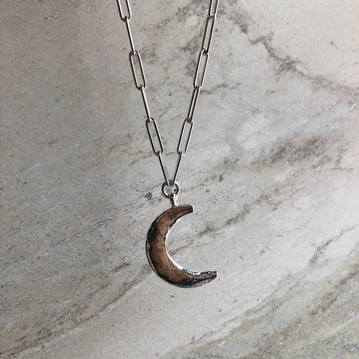 Maxi Crescent Trace Chain Necklace