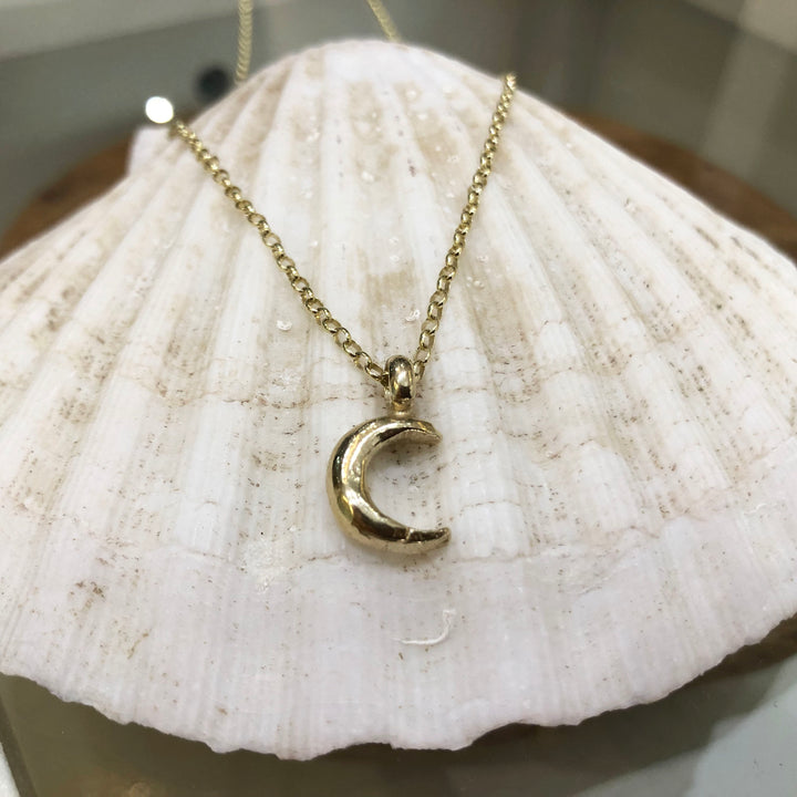 Gold Crescent Moon Necklace