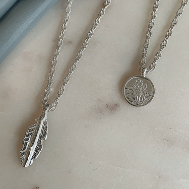 Chunky Rope St Christopher Necklace