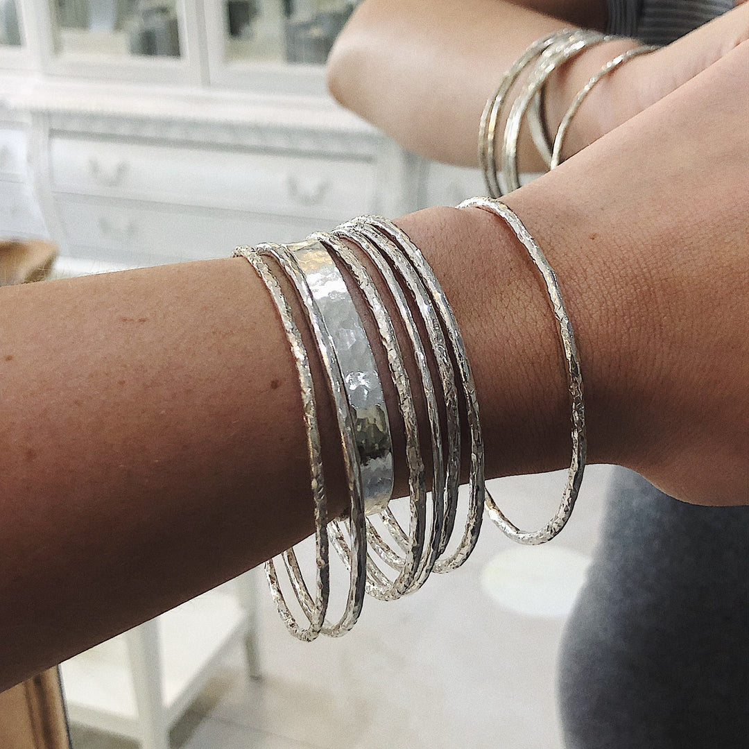 Textured/Polished Stacking Bangle