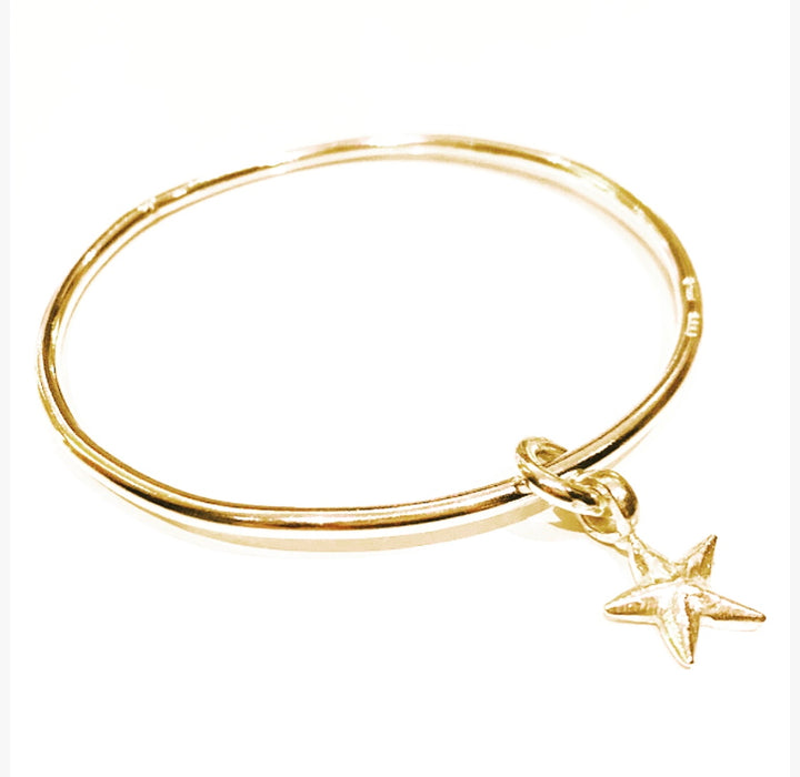 Gold Starfish Bangle