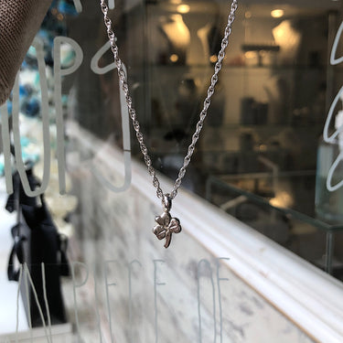 Lucky Clover Rope Chain Necklace