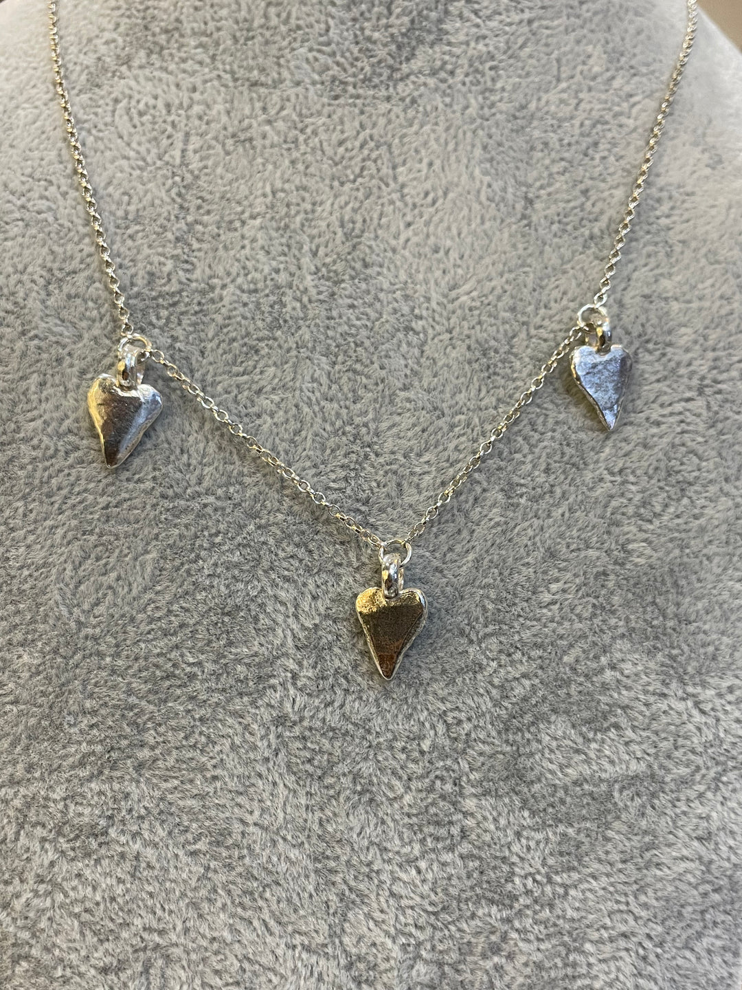 3 heart Charm Necklace