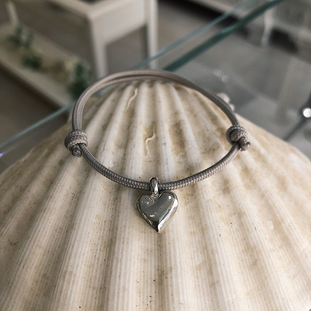Sweet Heart Charm Rope Bracelet