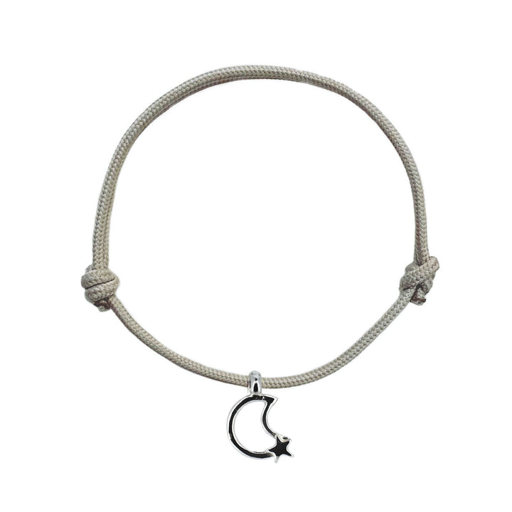 Moon and Back Rope Bracelet