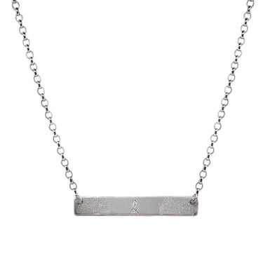 Finger Print Bar Necklace