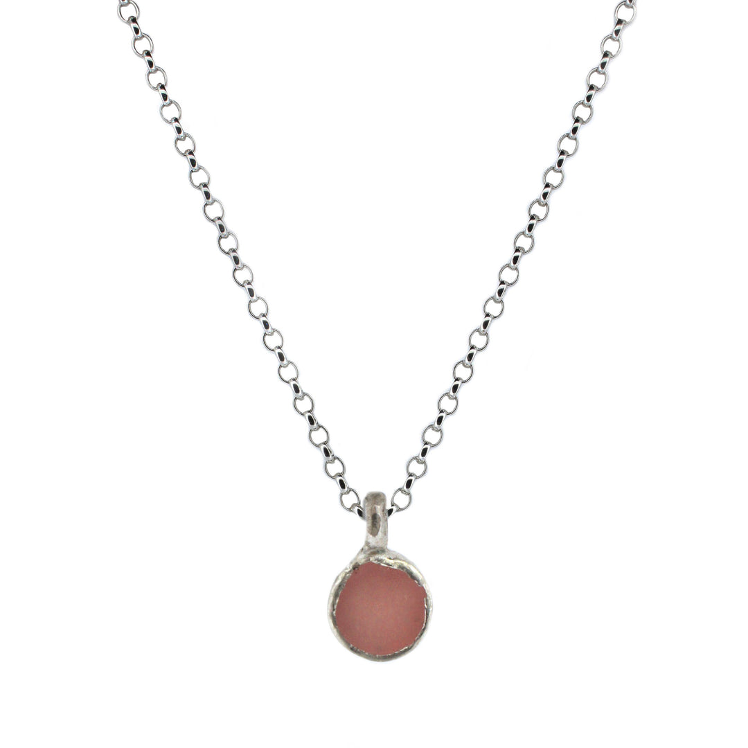 Pink or Aqua Jade Necklace
