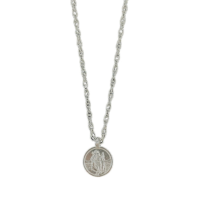 Chunky Rope St Christopher Necklace