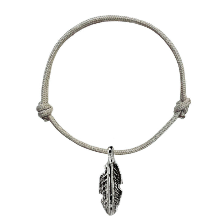 Feather Charm Rope Bracelet