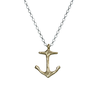Gold Large Anchor Necklace
