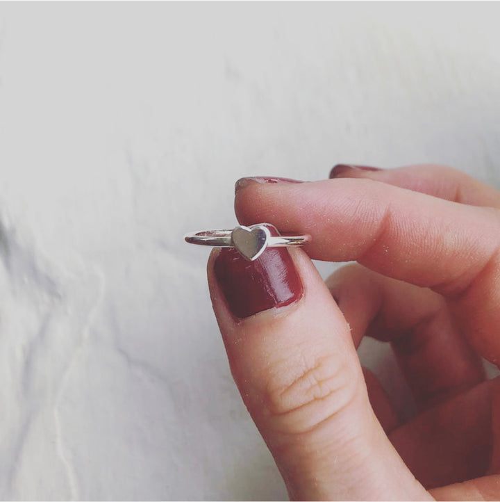 Skinny Mini Heart Ring