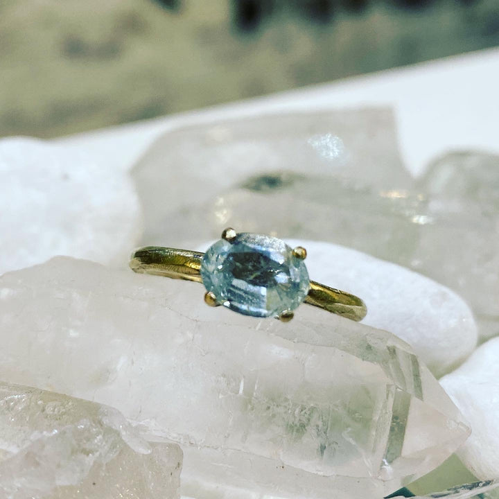 Gold Aquamarine Treasured Ring