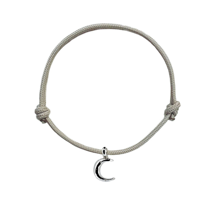Crescent Moon Rope Bracelet